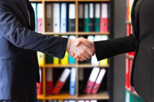 divorce attorney hand shake